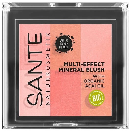

Натуральные минеральные румяна, 01 Коралл, 8 г Sante, Multi-Effect Mineral Blush