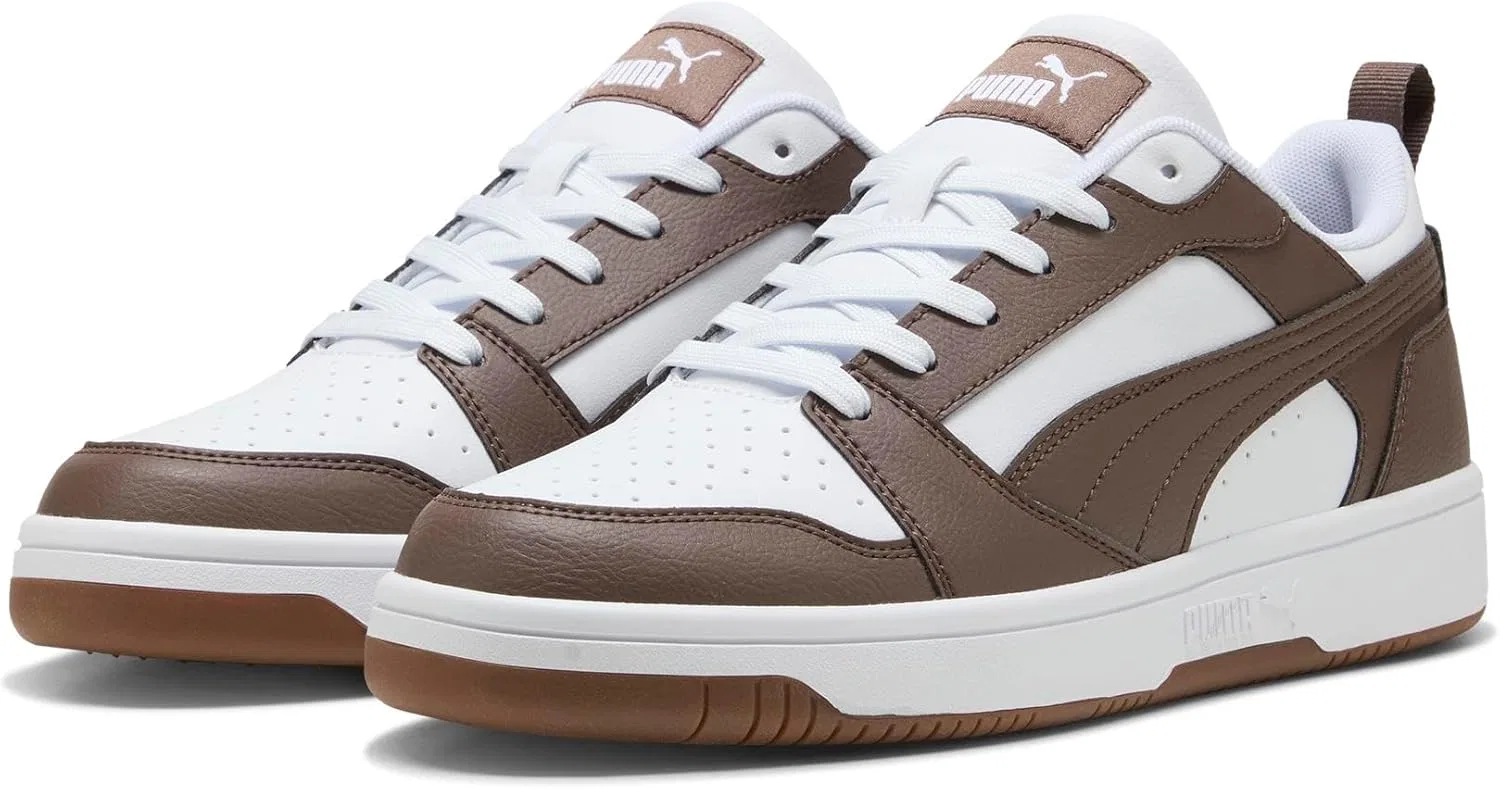 Кроссовки Puma Unisex Rebound V6 Low, Puma White Flat Bronze Rubber