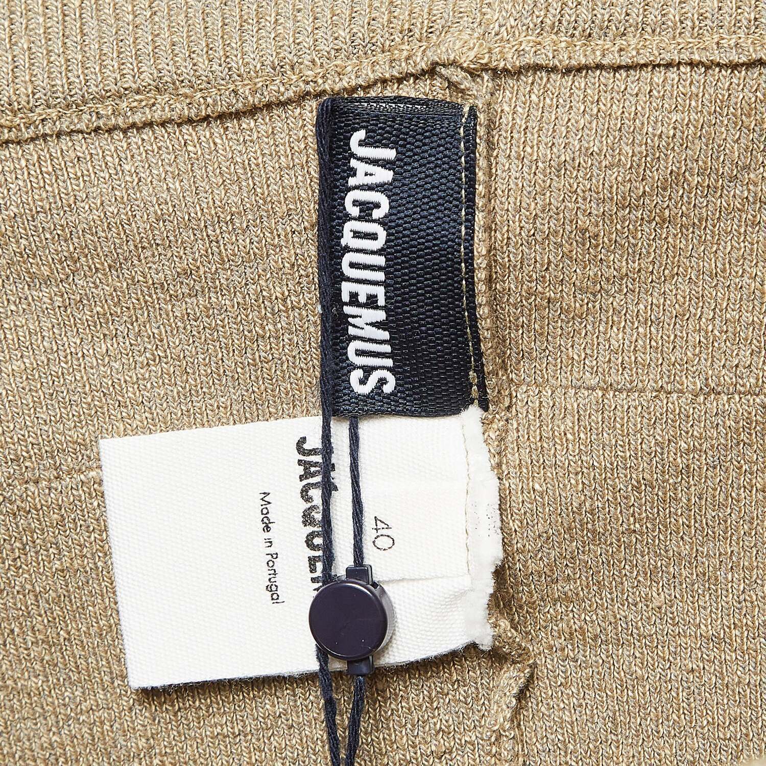 Трикотажные шорты Jacquemus Sierra цвета хаки из льняной смеси — фото 4