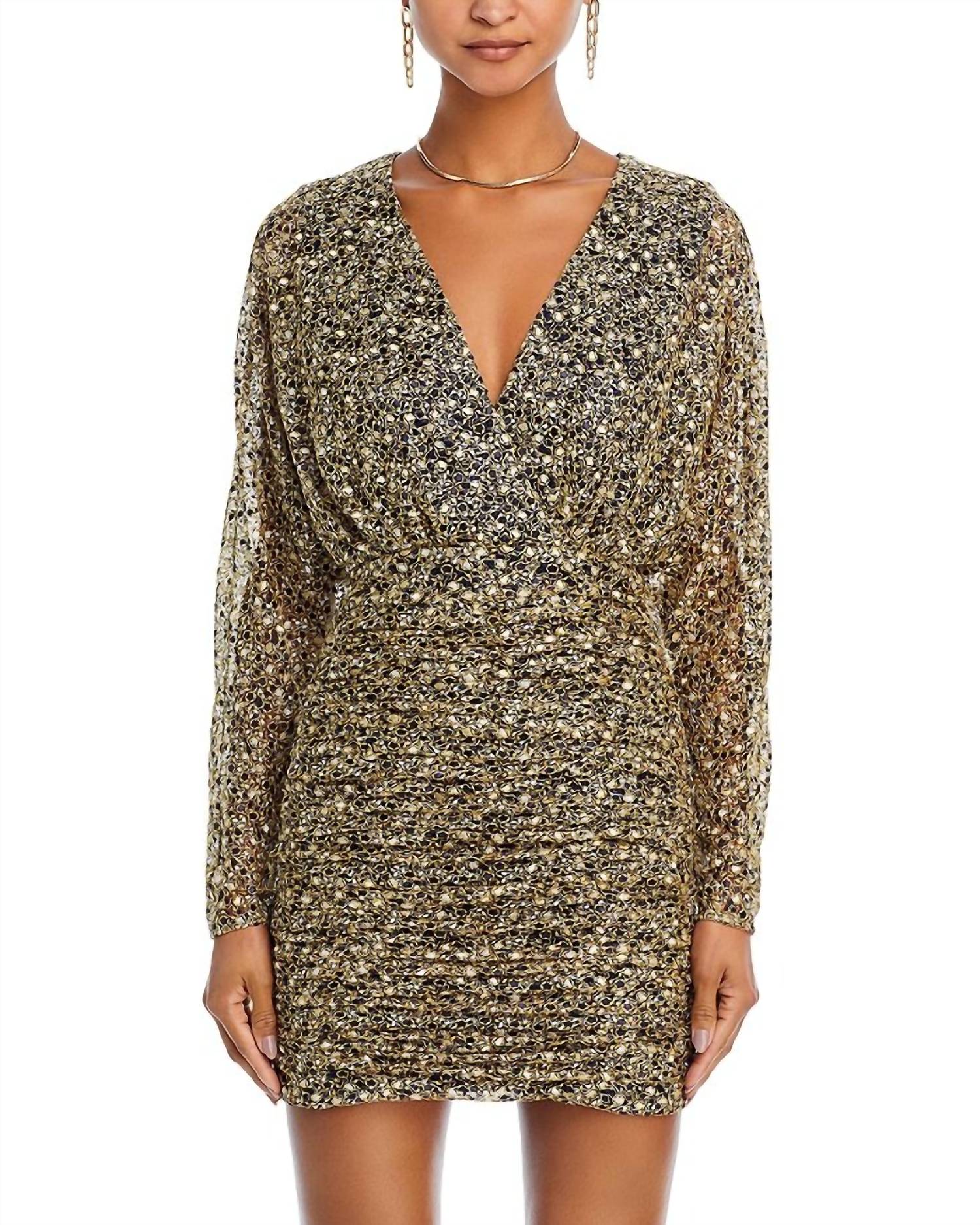 

Ramy Brook Мини-платье Opal из темно-синей волшебной сетки