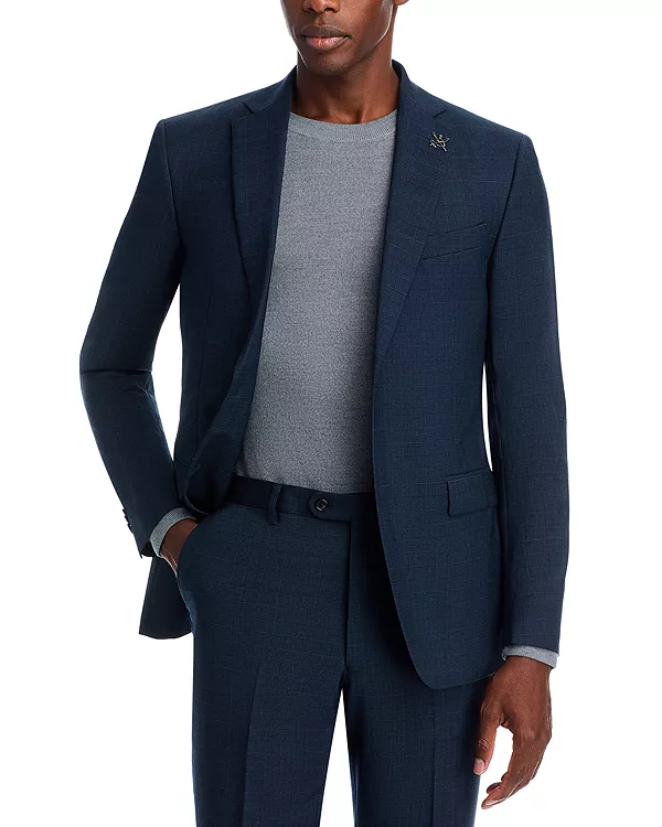 

Клетчатый приталенный пиджак John Varvatos Star Usa, зеленый