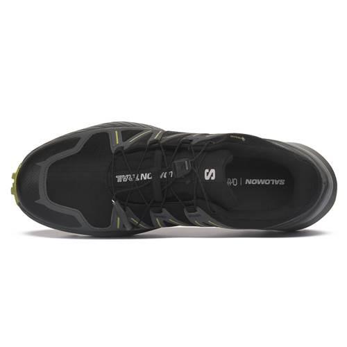 Кроссовки Salomon Speedcross чёрно-зелёные GORE-TEX 477905 — фото 4