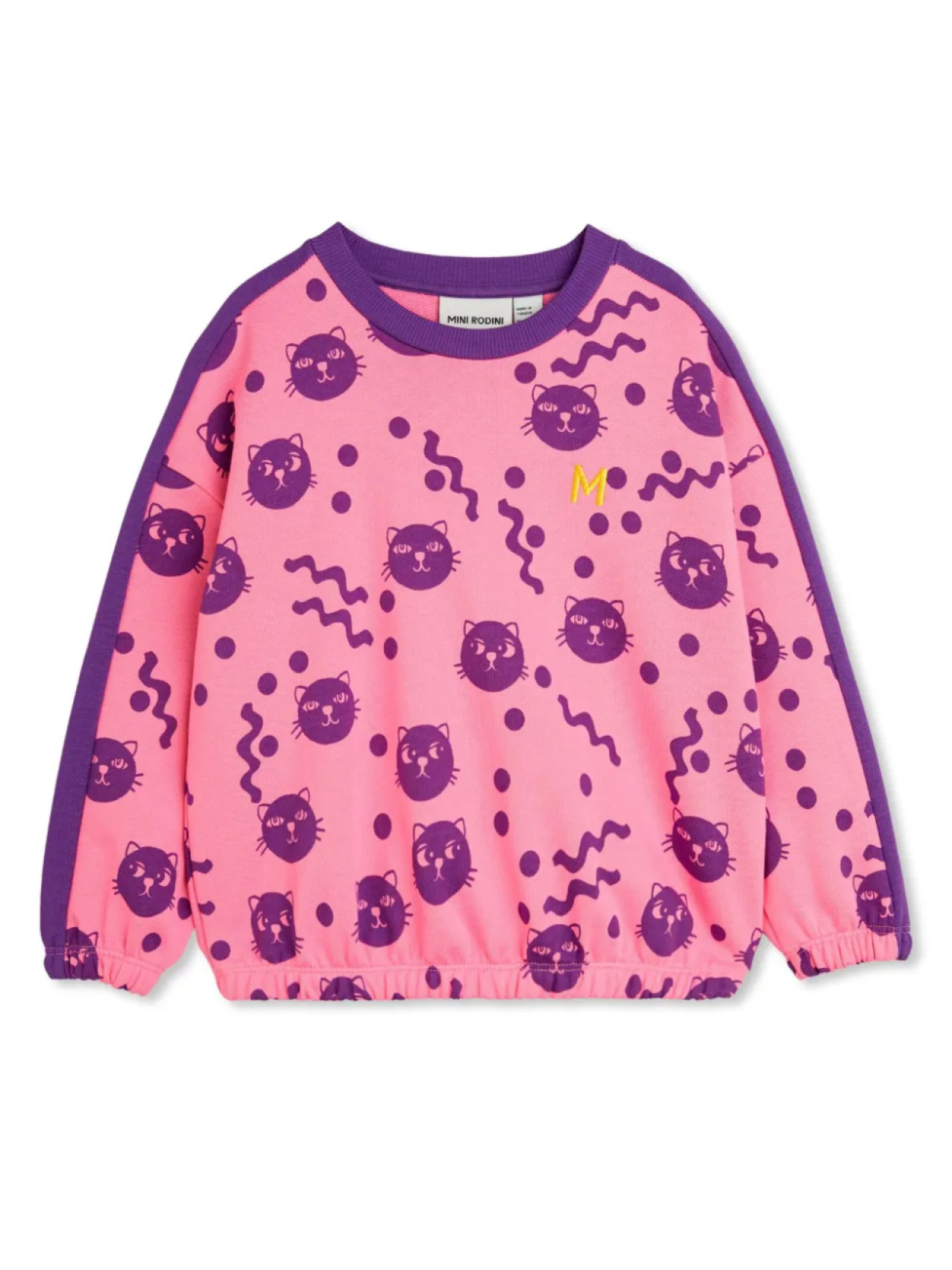 

Толстовка Mini Rodini Squiggly Cats, розовый