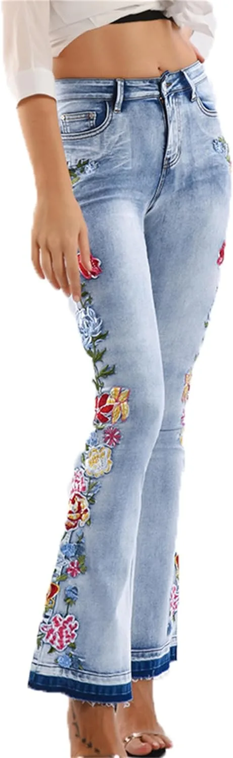 

Andongnywell женские джинсы-клеш с высокой талией