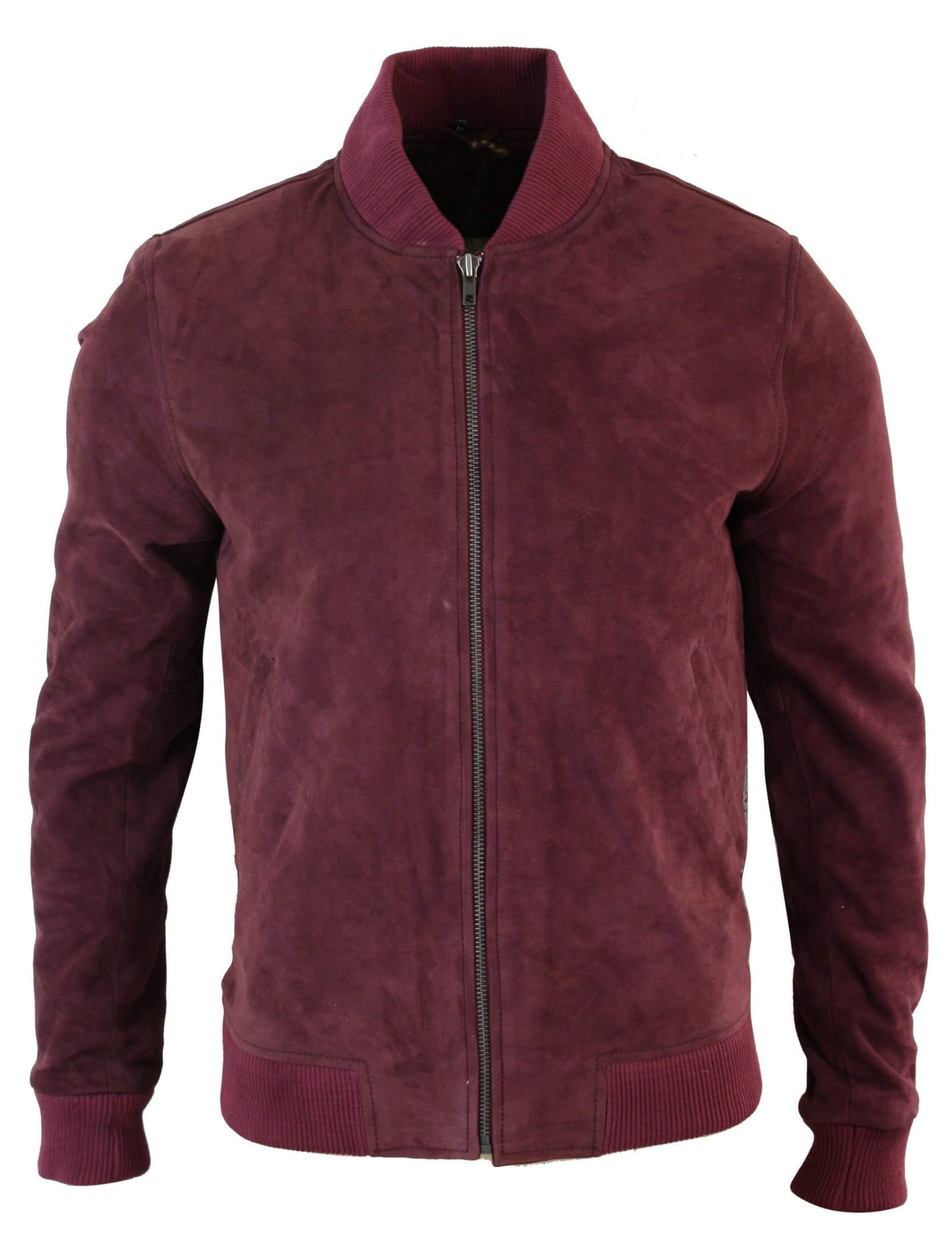 

Куртка-бомбер из замши и кожи в стиле «университет» TruClothing, цвет burgundy