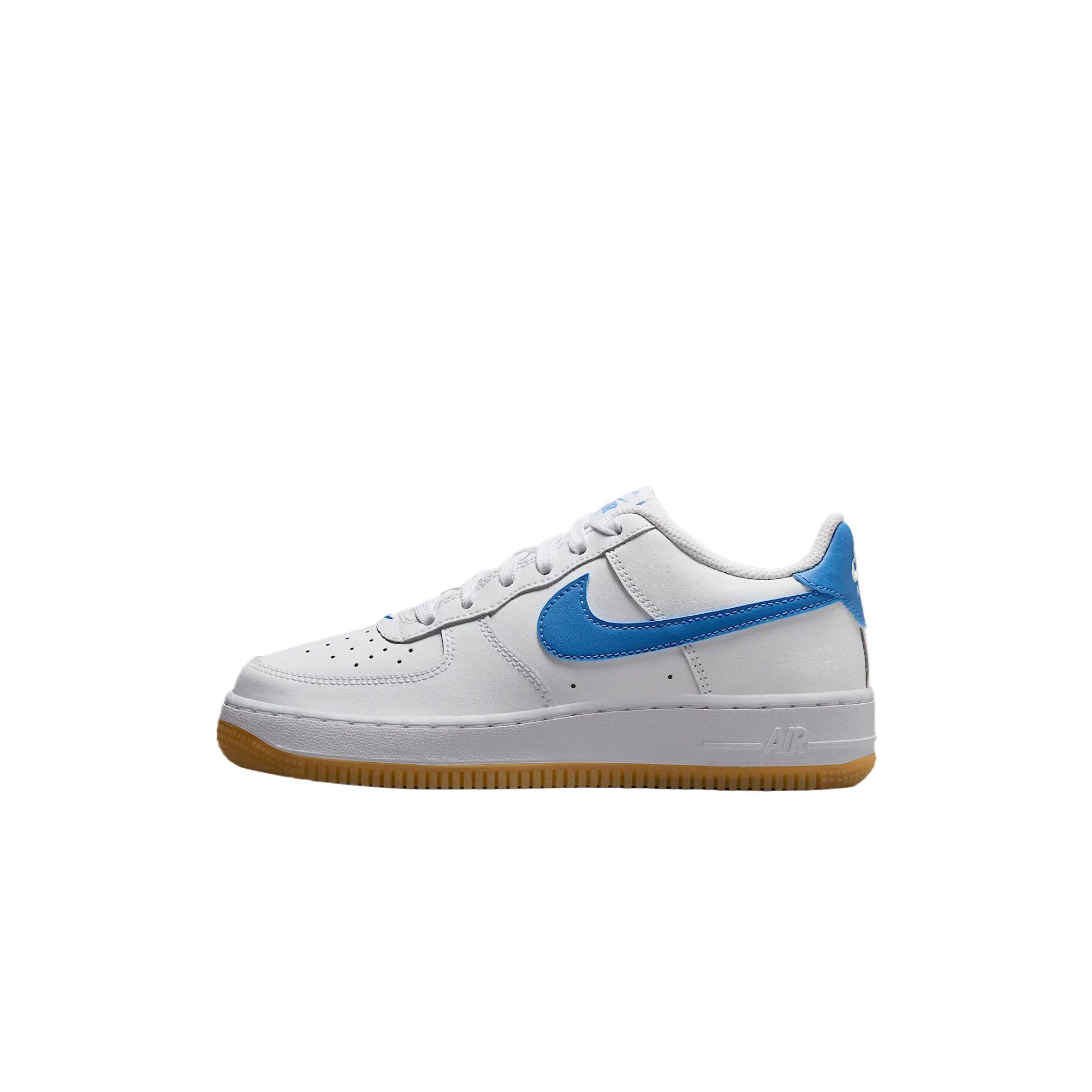 

Низкие кроссовки Air Force 1 с нескользящей подошвой для детей Nike, белый/синий/коричневый