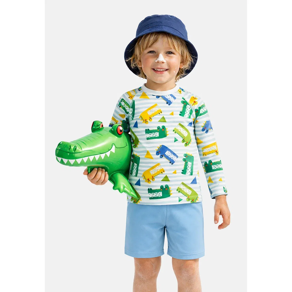 Бадсхерт с крокодилами Denokids, зеленый — фото 4