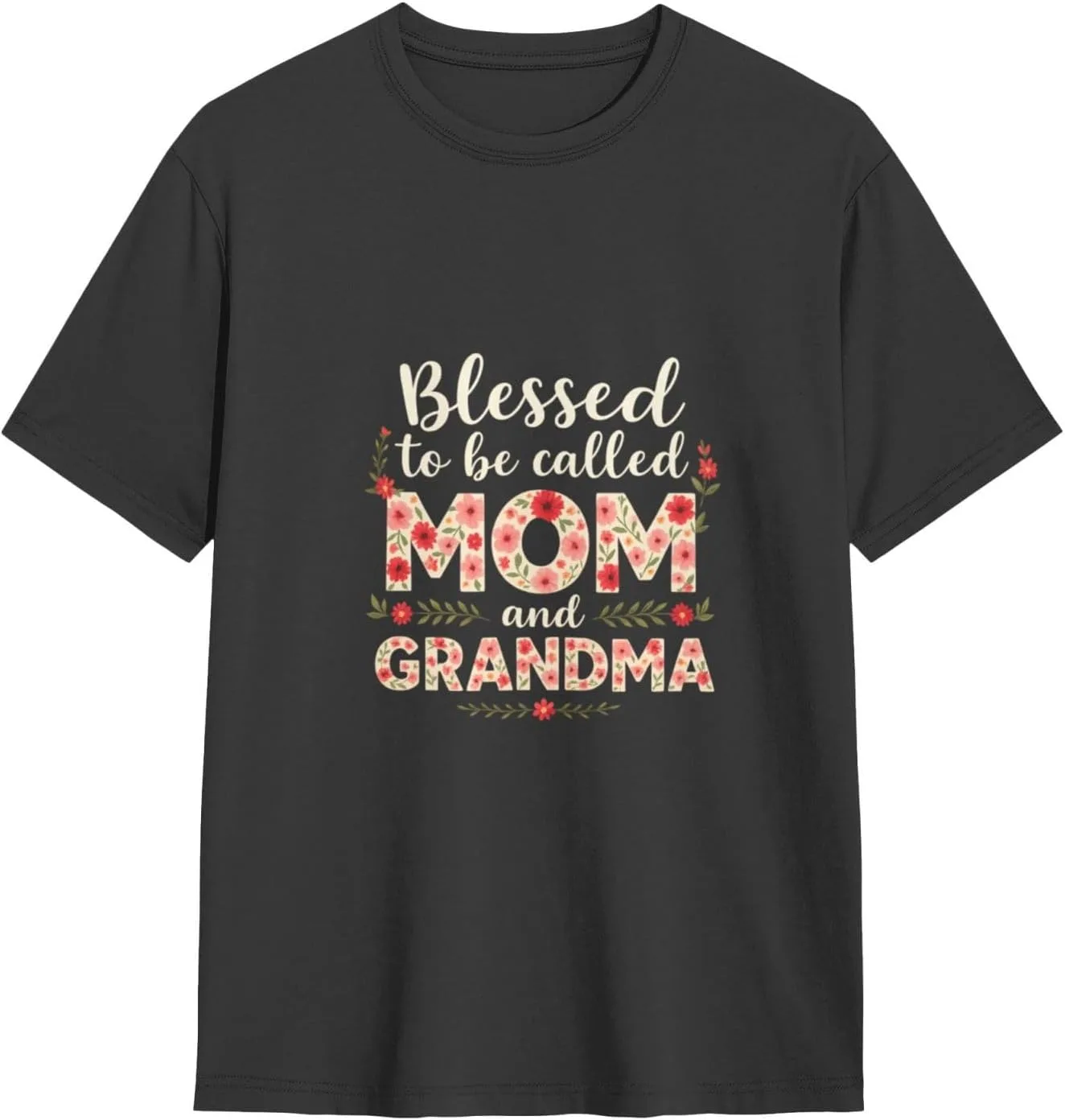

Футболка Classic Cotton Crew Neck Unisex Casual Tee Blessed to Be Called Mom and Grandma ShuDianhkqwe