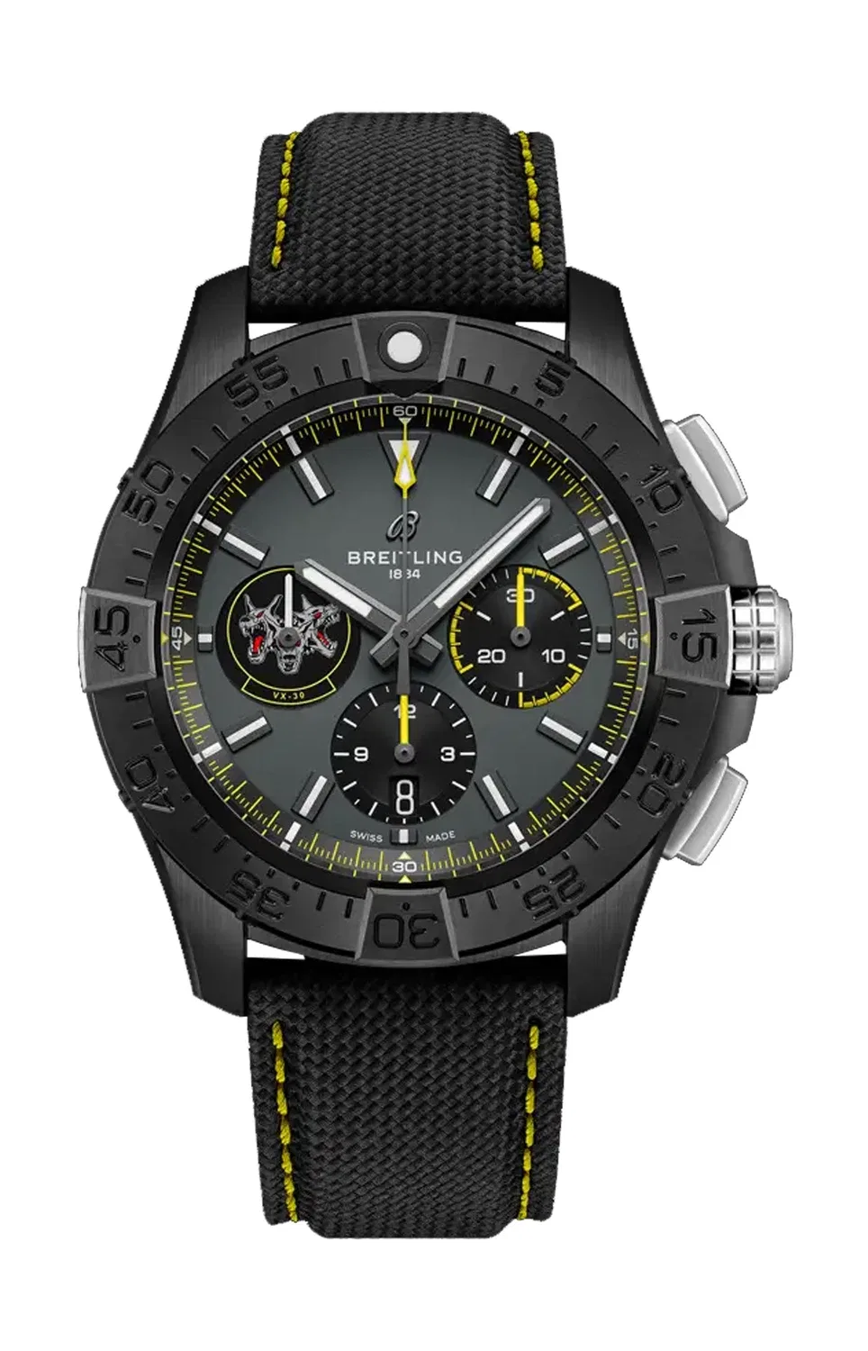 Авенджер B01 Хронограф 44 Ночная Миссия Бладхаундс - SB01472A1B1X1 BREITLING, черный