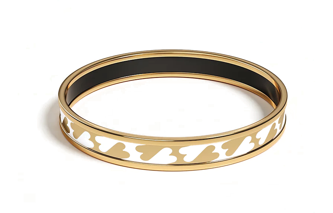 

HERMES Позолоченный эмалевый браслет Unisex Gold