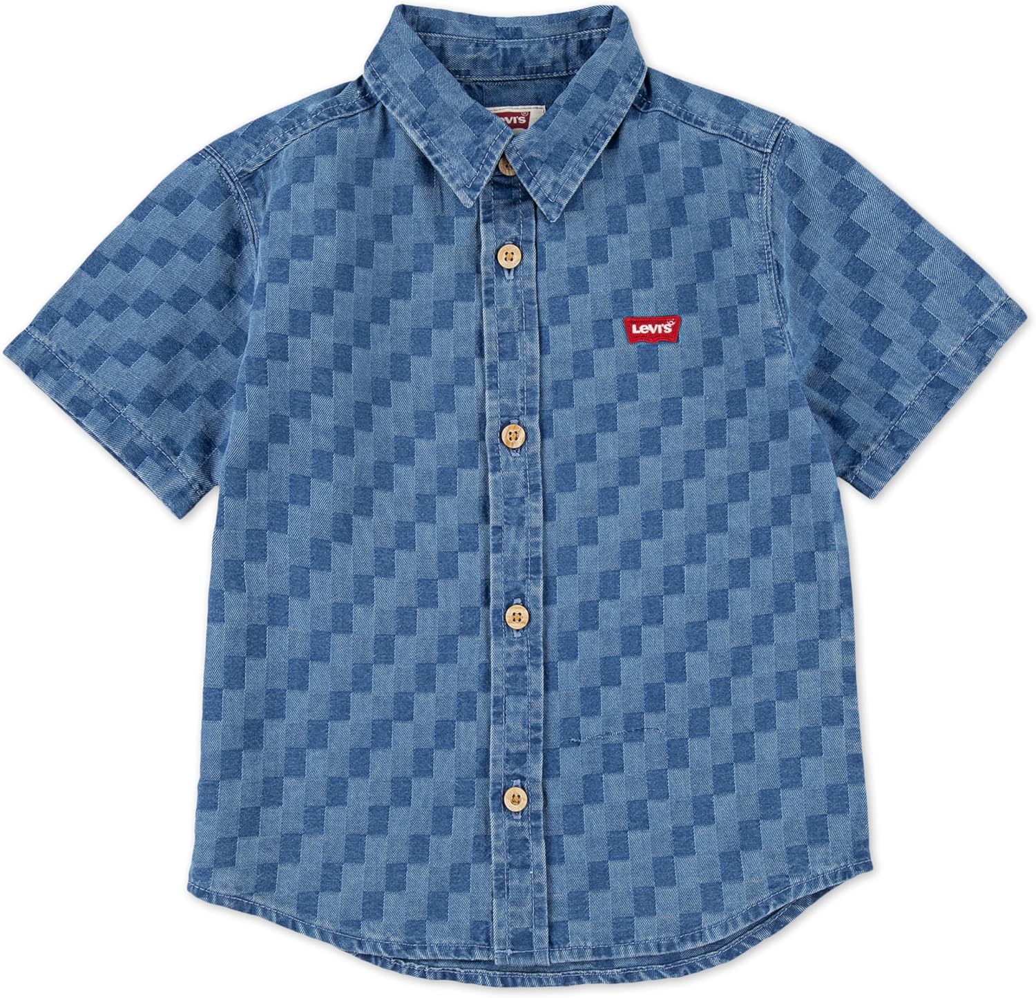 

Рубашка Levi's Boys с коротким рукавом и застежкой на пуговицы, Check Please