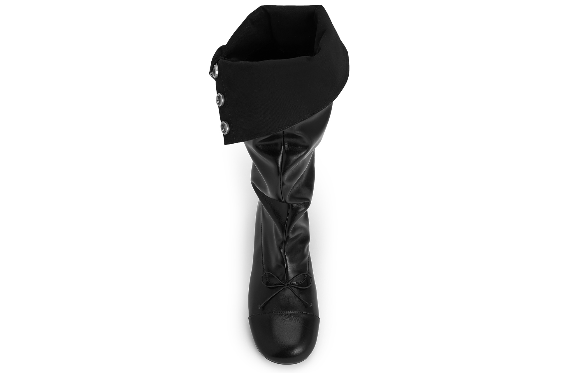 CHARLES&KEITH Маленькие черные высокие ботинки CK до колена 1,1 см женские, цвет Black — фото 3