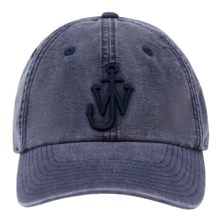 

JW Anderson Бейсболка из хлопка с вышитым логотипом, Blue