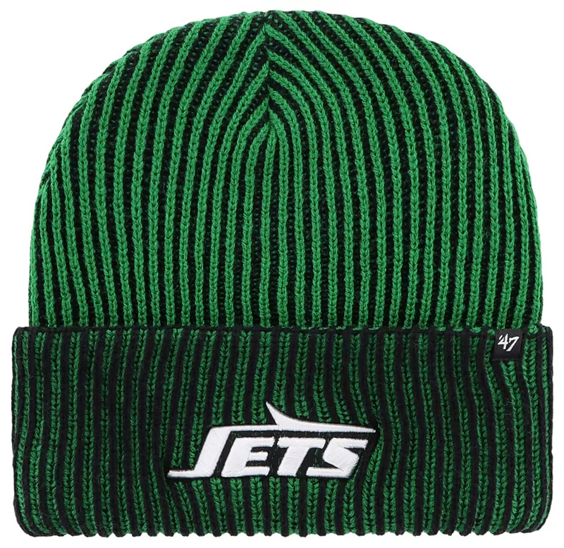 

Мужская вязаная шапка Kelly '47 New York Jets Cold Snap Throwback