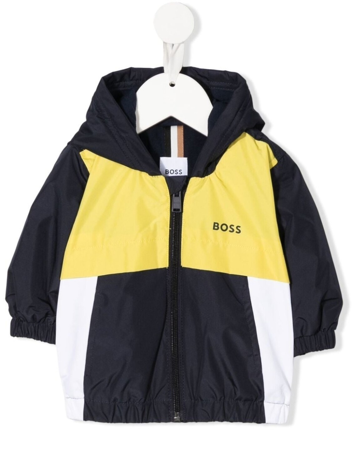 

Куртка в стиле колор-блок с капюшоном BOSS Kidswear, синий