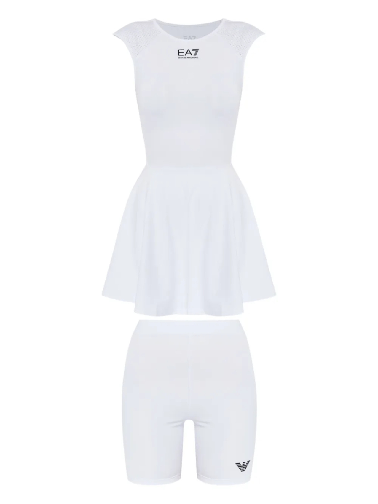 

Платье с логотипом Ea7 Emporio Armani, белый