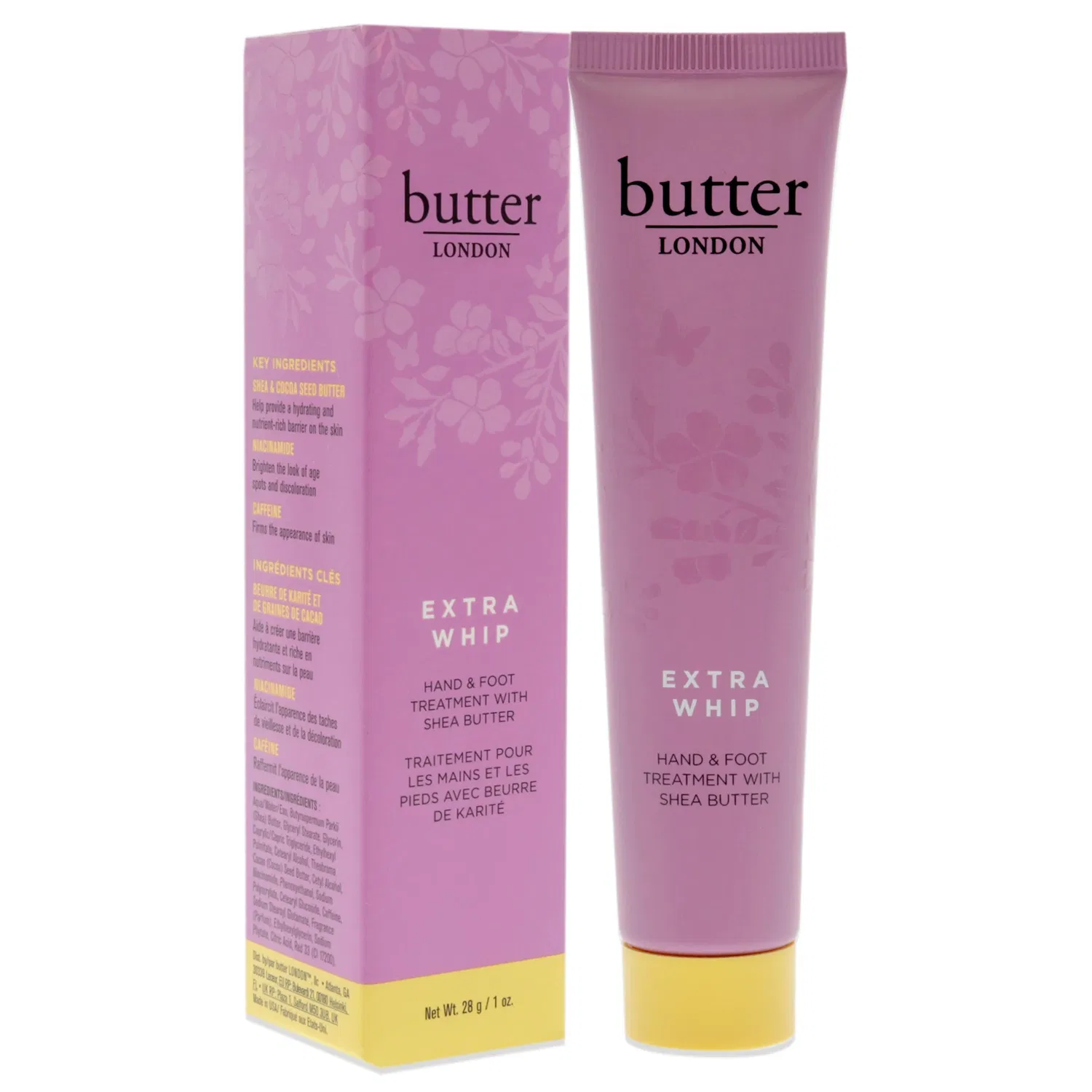 Крем для рук и ног Extra Whip с маслом ши от Butter London, подходит как для мужчин, так и для женщин - 28 г, белый — фото 3