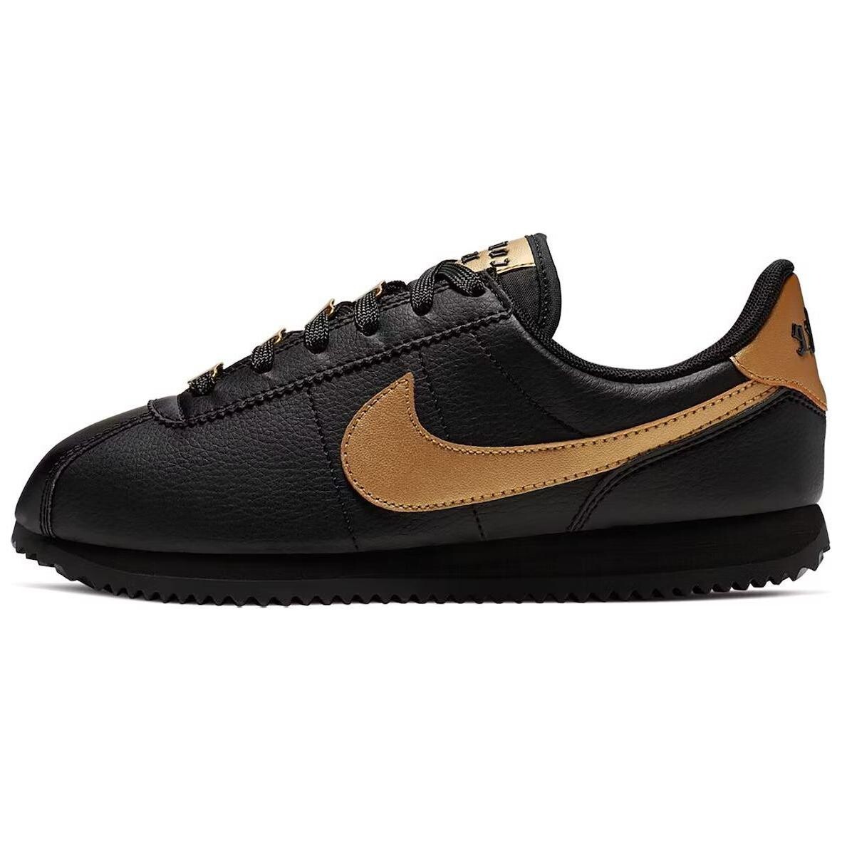 

Кроссовки Nike Cortez Basic Black Metallic Gold GS, черный/золотой