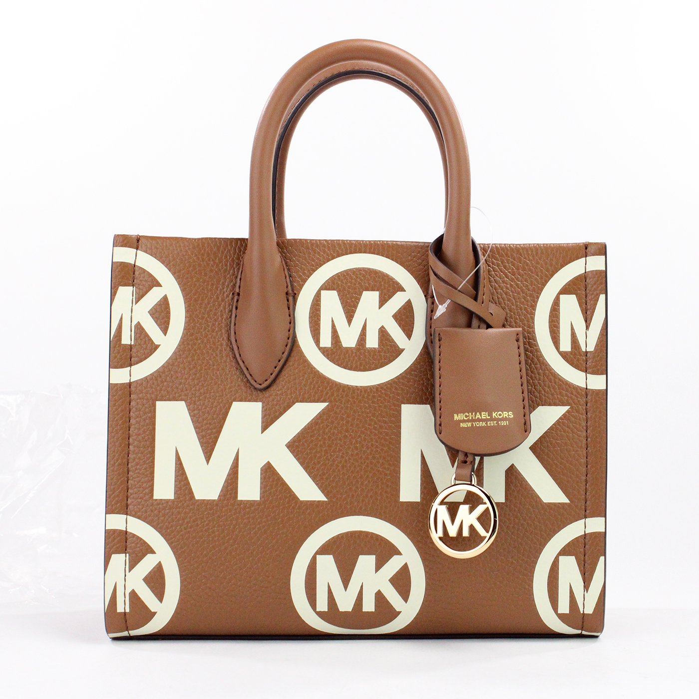 

Сумка-шоппер Mirella Small Luggage из тисненой кожи через плечо Michael Kors