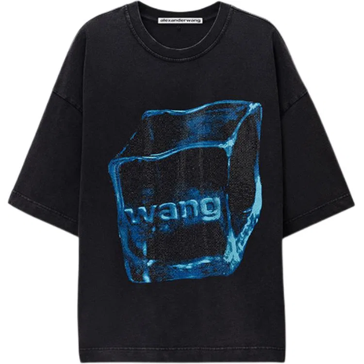 Футболка Crystal Graphic Alexander Wang, Washed Black