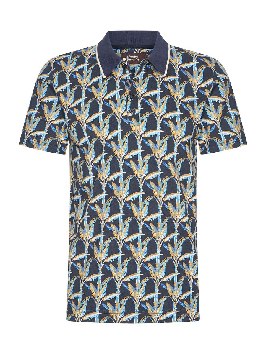 

Рубашка поло 4funkyflavours Shirt, цвет light blue/dark blue/caramel