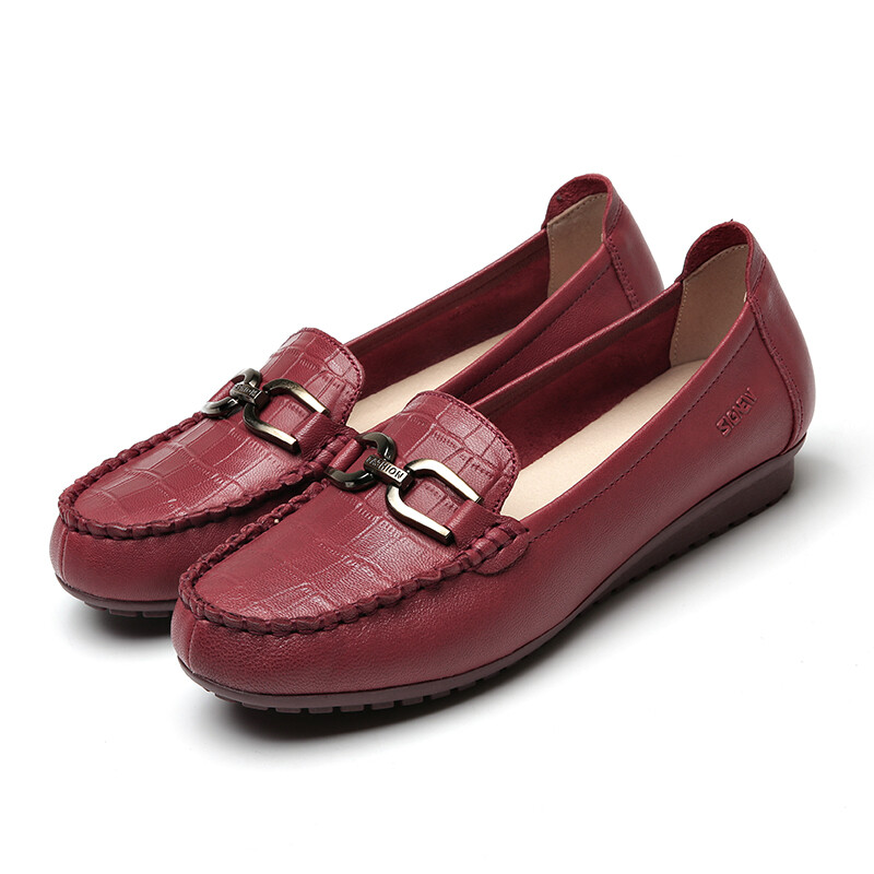 Туфли женские повседневные Women's Casual Shoes Women's Low-Top Cigna, цвет Burgundy — фото 2