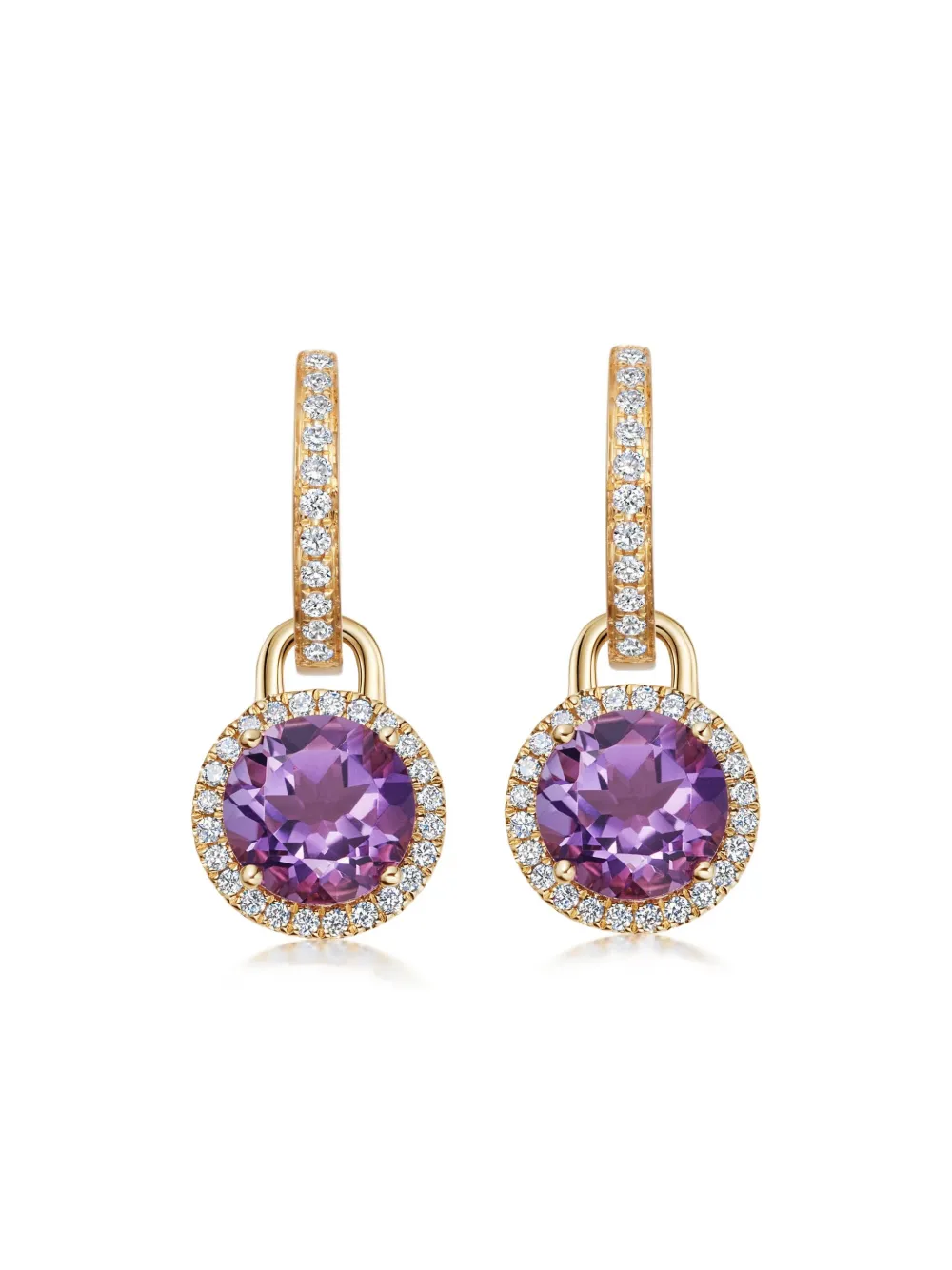 

Серьги Grace Mini из желтого золота с бриллиантами и аметистами Kiki McDonough, золотой