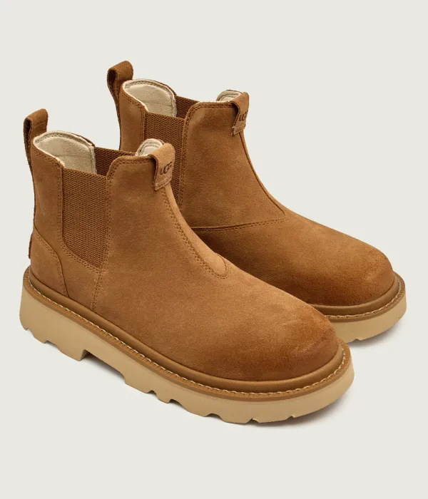 Мужские зимние ботинки Ugg M LUG  замшевые челси, коричнево-рыжий — фото 3