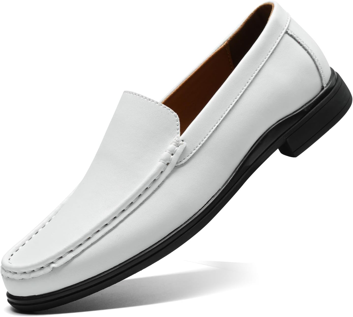 

Мужские лоферы повседневные кожаные слипоны оксфорды, мягкие, комфортные и легкие, черные Luodenglang