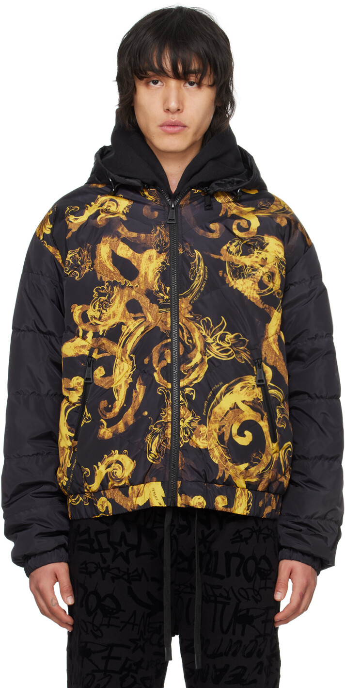 

Черный пуховик Watercolor Couture Versace Jeans Couture