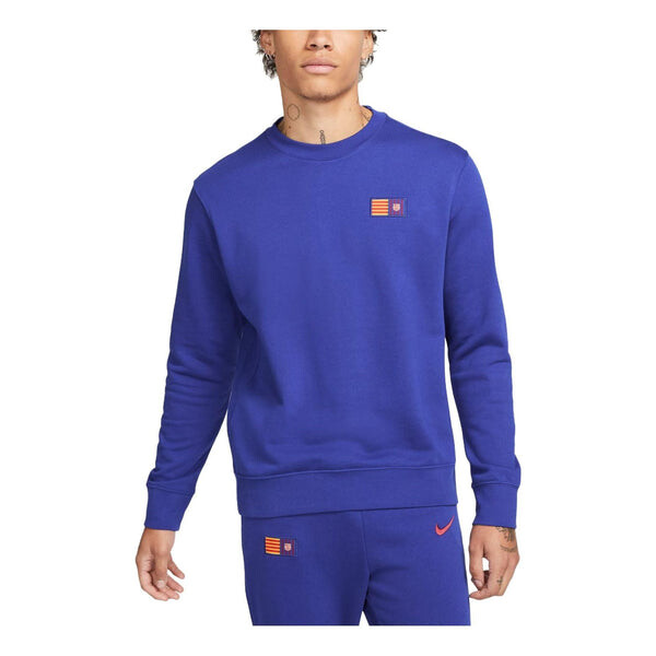 

Толстовка Nike Barcelona Club Soccer Pullover Crew 'Blue', синий