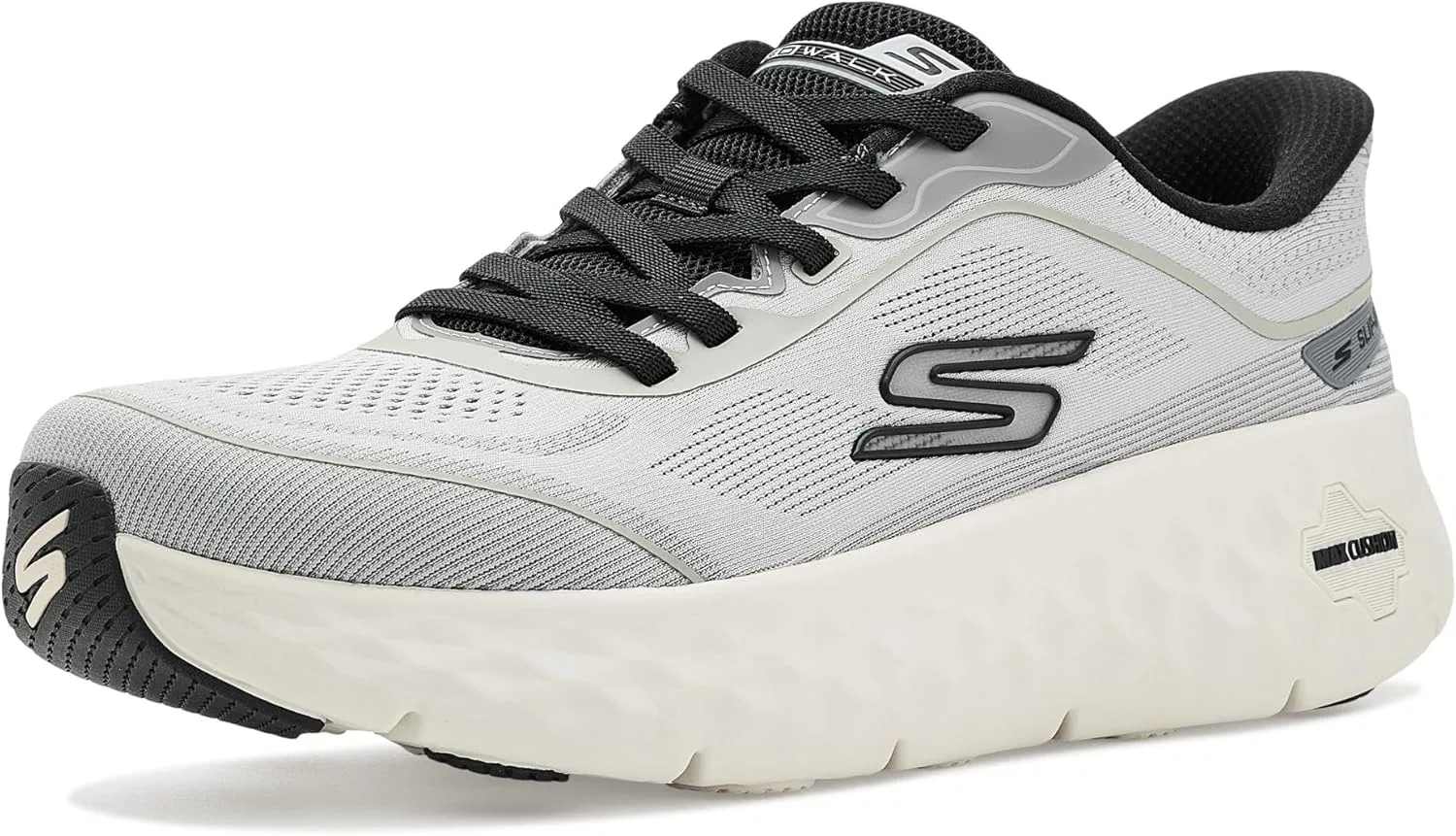 Мужские кроссовки Skechers Go Walk Max Cushioning Flex Pave Hands Free Slip In, черный/серый
