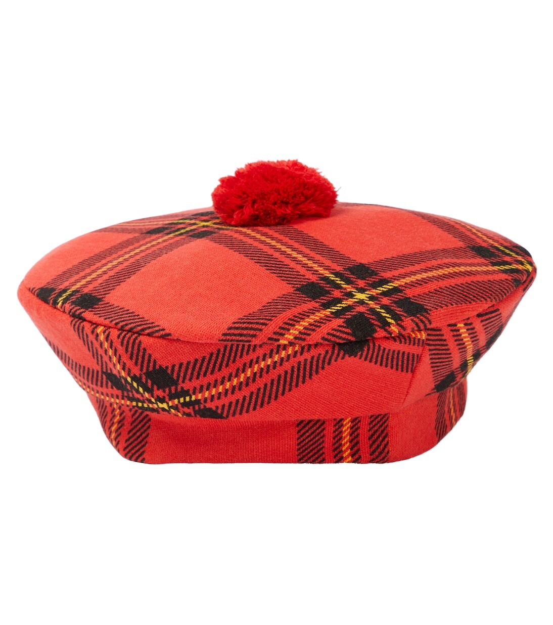

Хлопковый берет в клетку Mini Rodini, красный