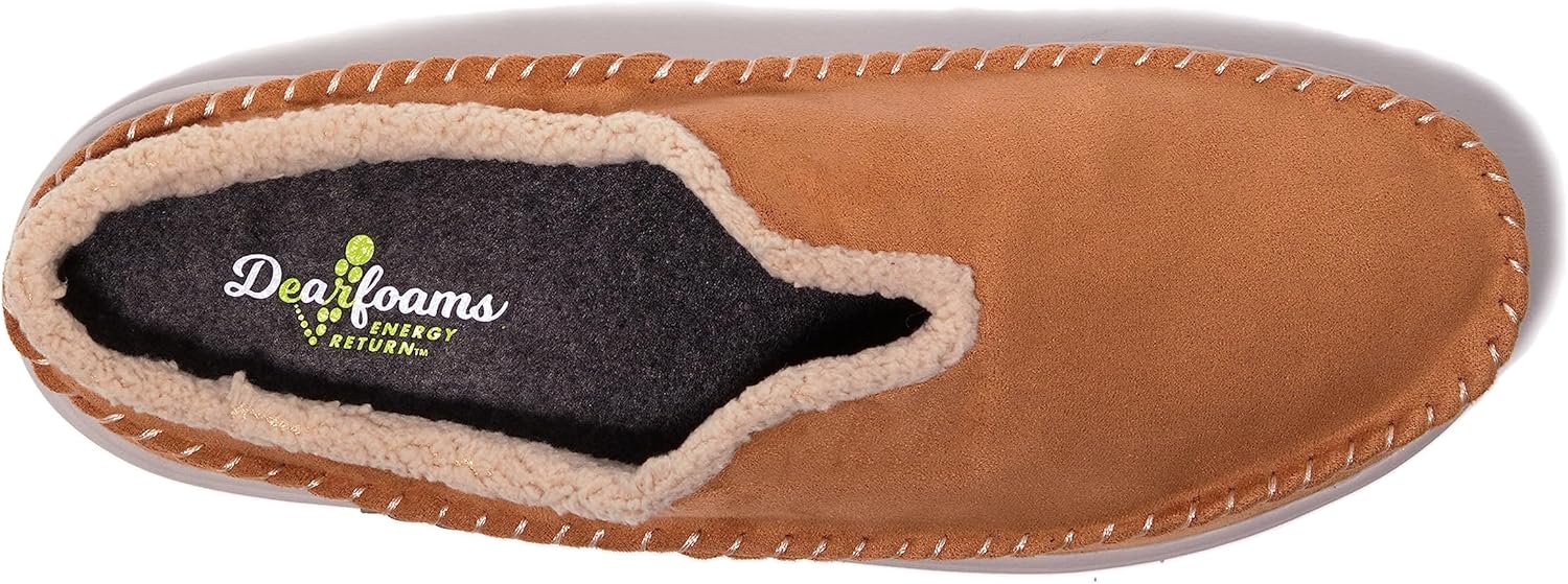 Мужские сабо Dearfoams Elm All Day Comfort с водоотталкивающей защитой, Whiskey — фото 3