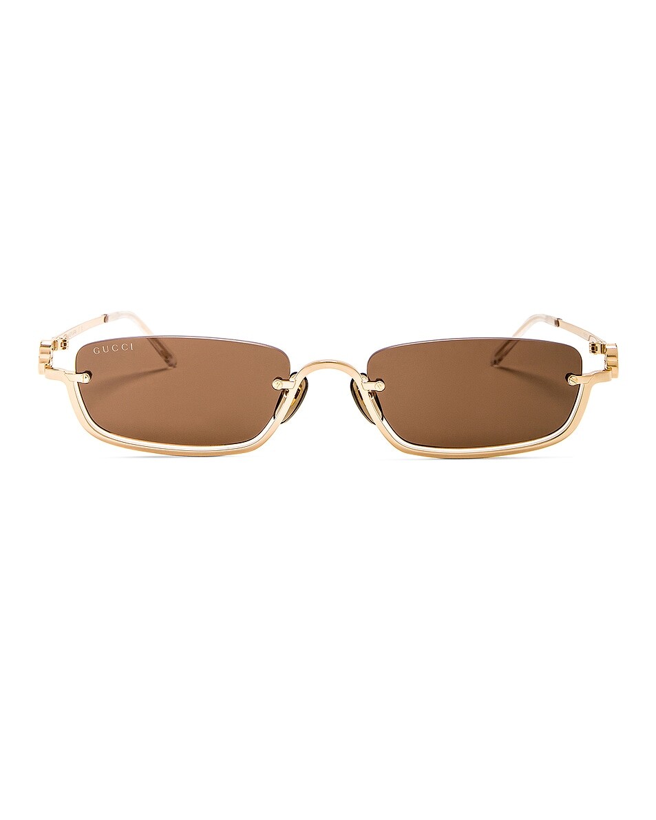 

Прямоугольные солнцезащитные очки GG Upside Down Gucci, золотой