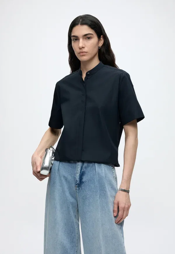 Блуза button down Boss, темно-синий — фото 4