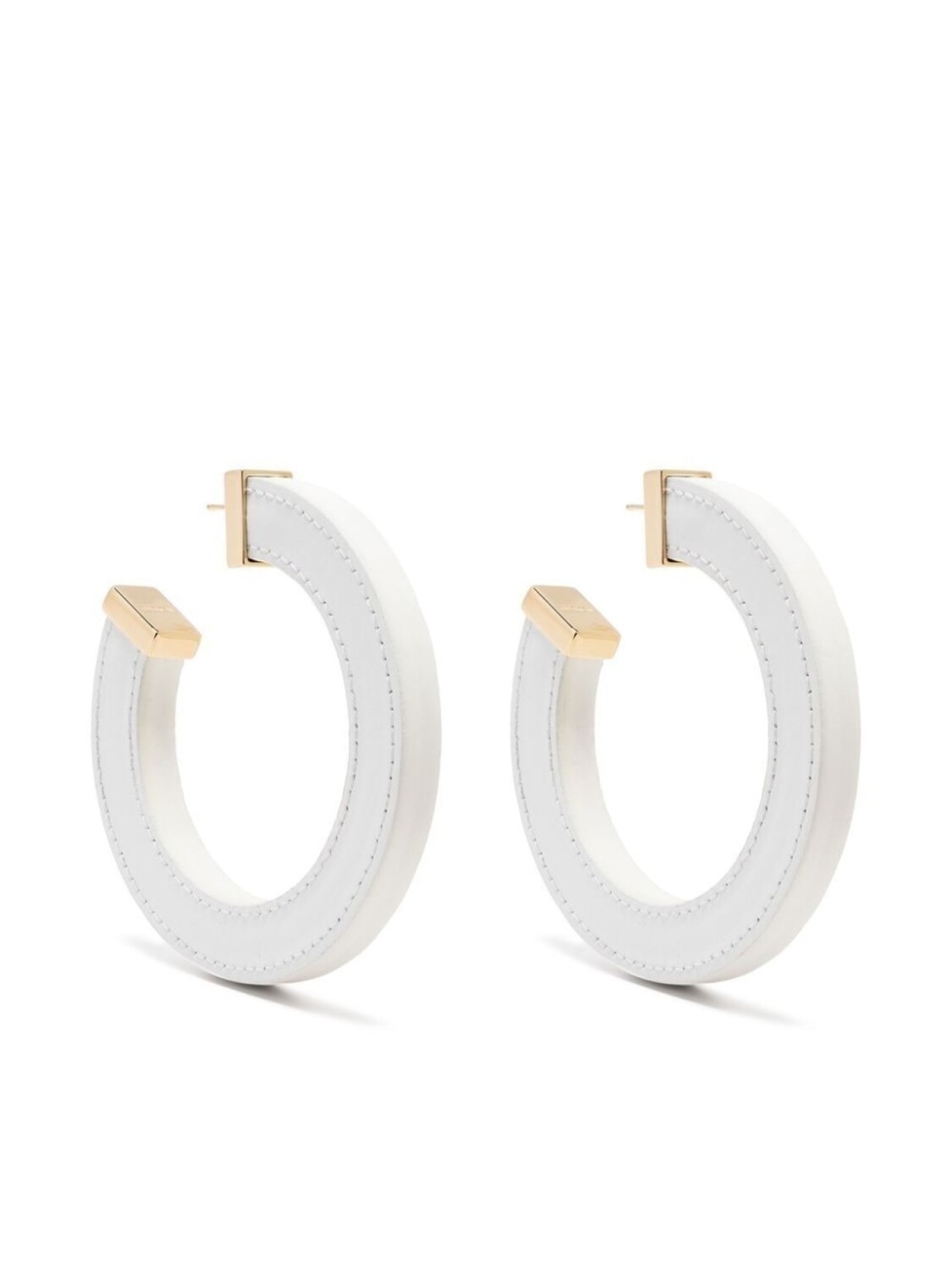 

Кожаные серьги-кольца La Creole Linu Jacquemus, белый