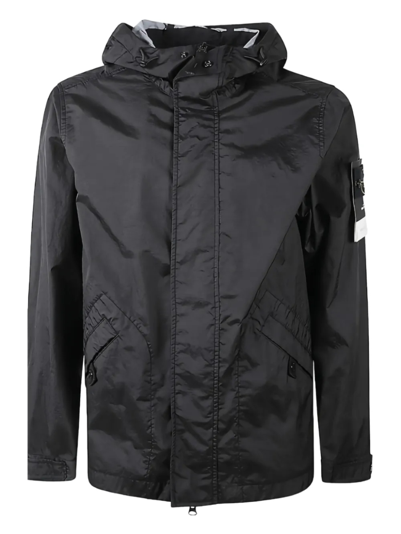 

Stone Island куртка с нашивкой-логотипом, черный