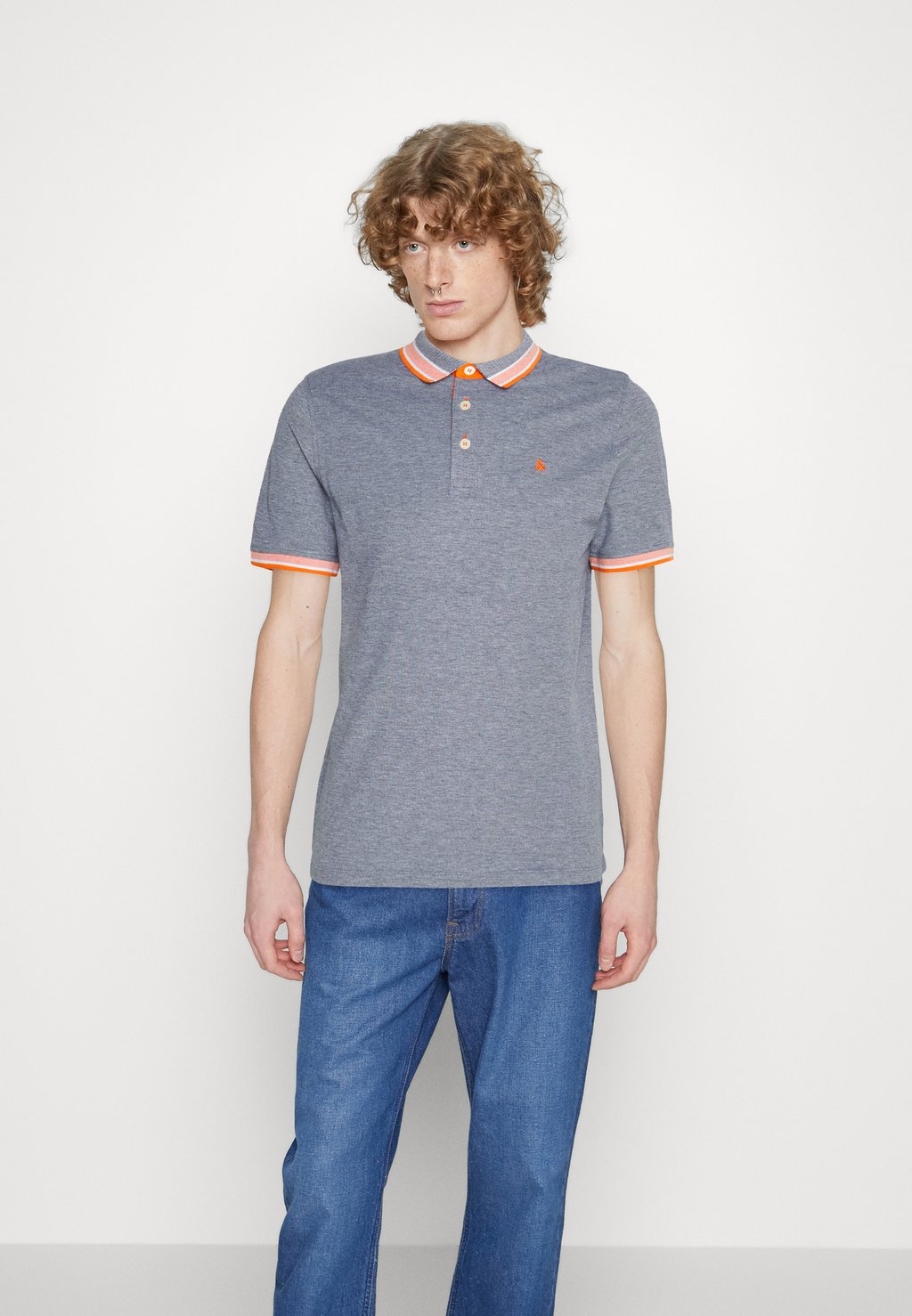 

Поло EPAULOS SS NOOS Jack & Jones, серый