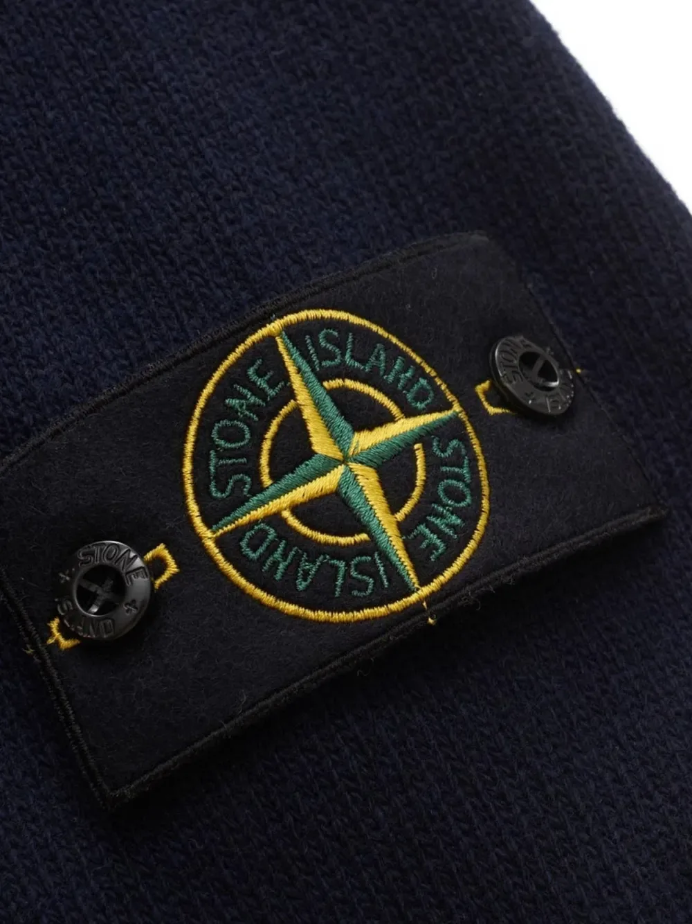 Свитер с нашивкой и круглым вырезом Stone Island, синий — фото 4