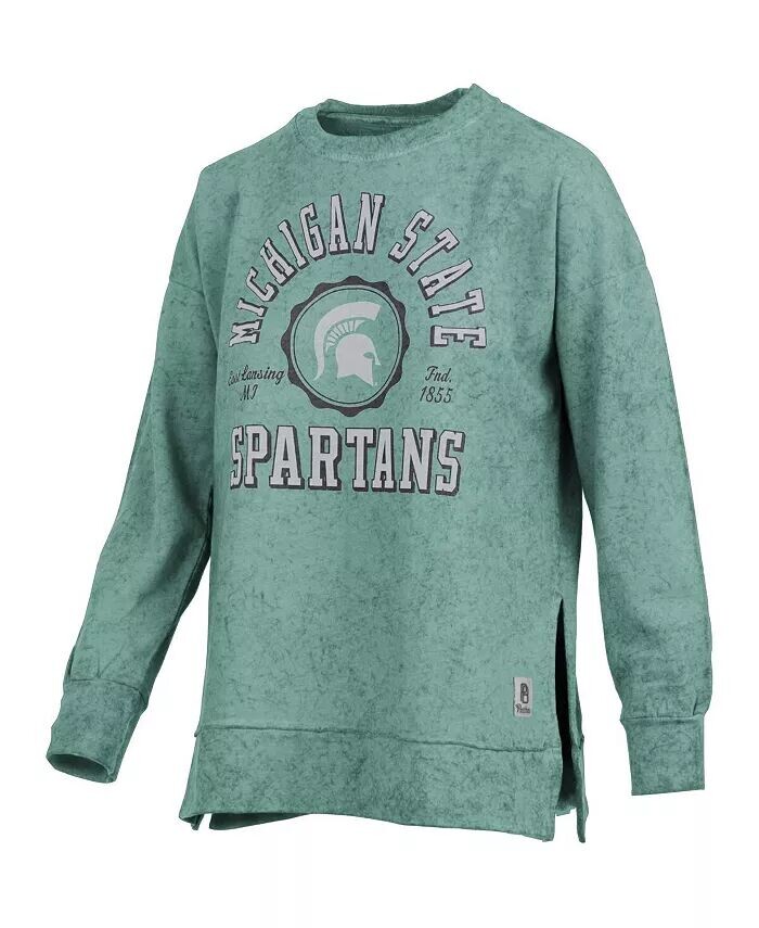 

Женская зеленая толстовка-пуловер Bishop Michigan State Spartans Sun Washed Pressbox