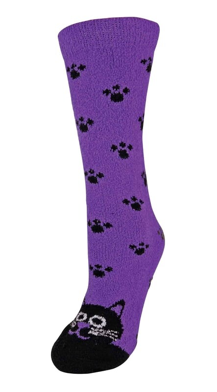 

Женские пушистые противоскользящие носки с животными мотивами Sock Snob, фиолетовый