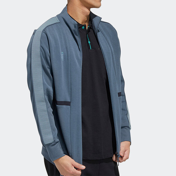 Куртка cozy sports stand collar jacket blue Adidas, синий — фото 4