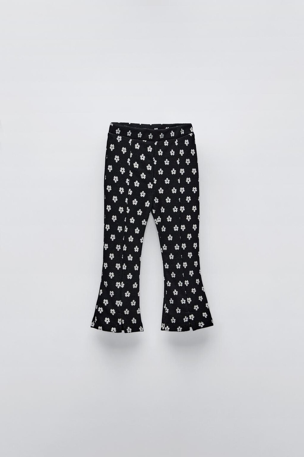

Расклешенные брюки с принтом ZARA, черный