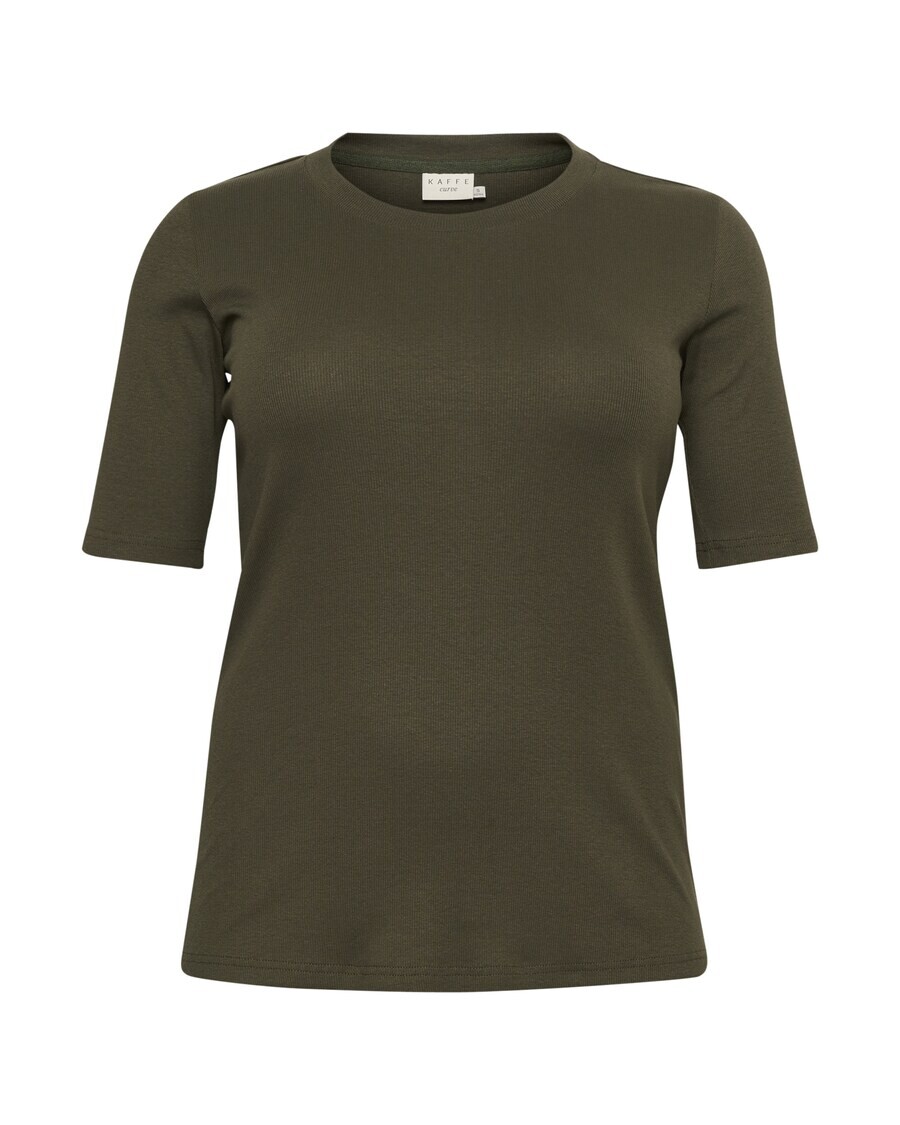 

Футболка KAFFE CURVE Shirt Carina, хаки