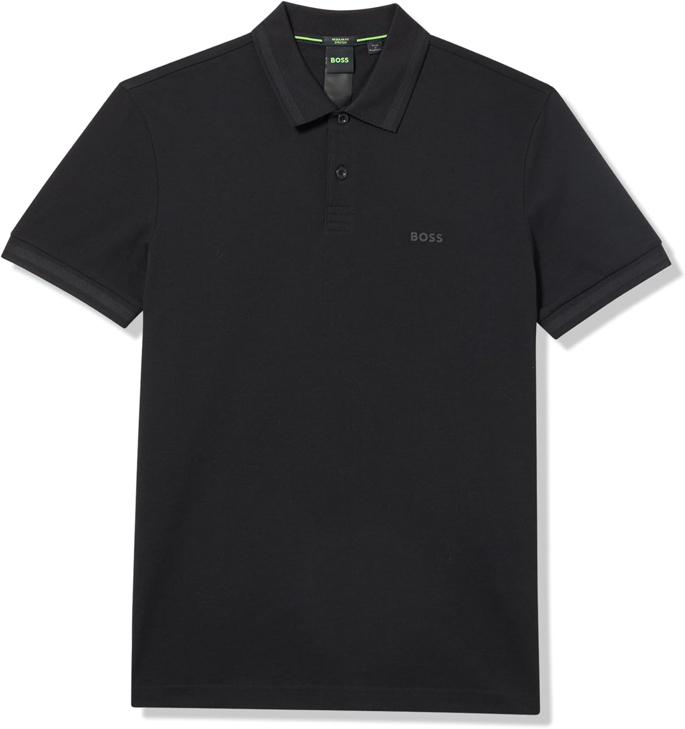 

Мужская спортивная рубашка-поло BOSS Pio Sporty Tonal Collar, Pitch Black, Черный, Мужская спортивная рубашка-поло BOSS Pio Sporty Tonal Collar, Pitch Black