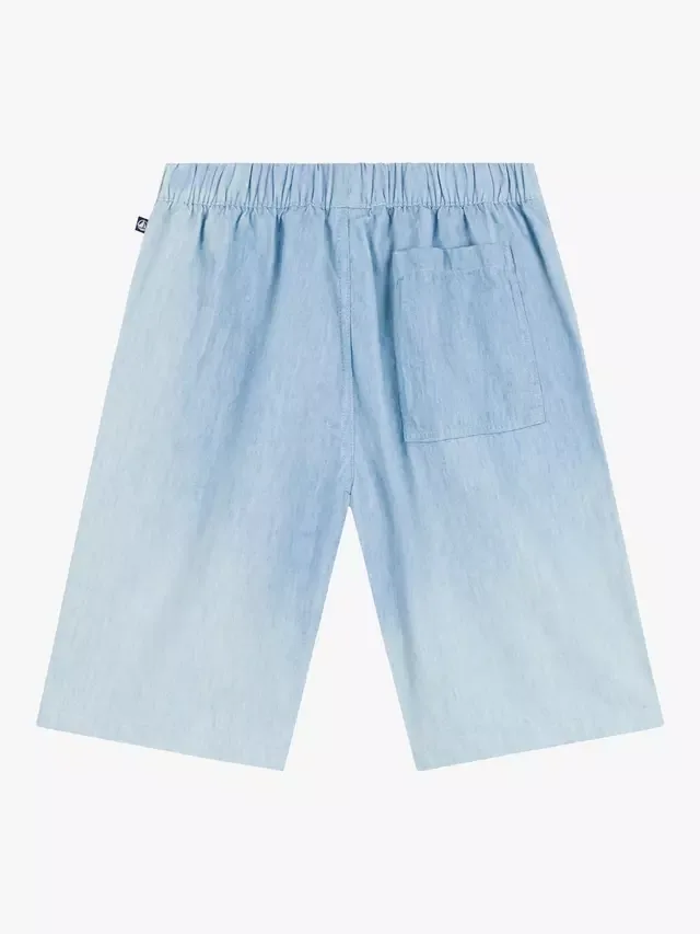 Детские шорты-бермуды, синие Petit Bateau — фото 2