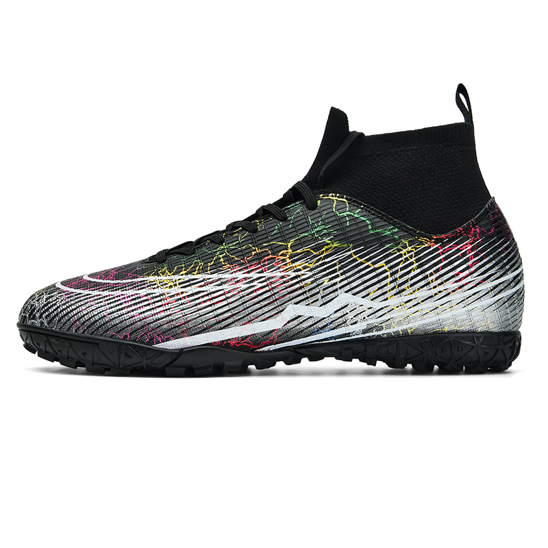 

TONYBEAR Унисекс футбольные бутсы высокие красно-черно-белые черные, цвет Black