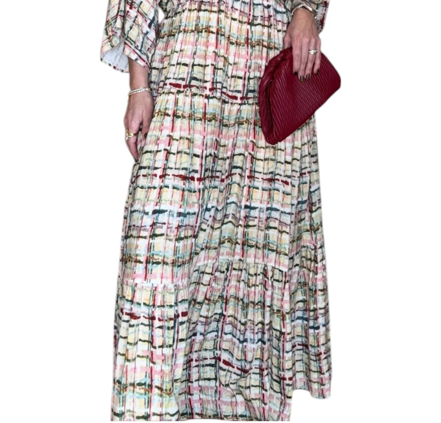 

Полосатое платье плюс сайз в мультиколоре Entro