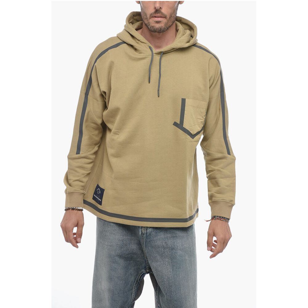 

WHITE MOUNTAINEERING Толстовка из начесаного хлопка с нагрудным карманом Paul & Shark, Brown